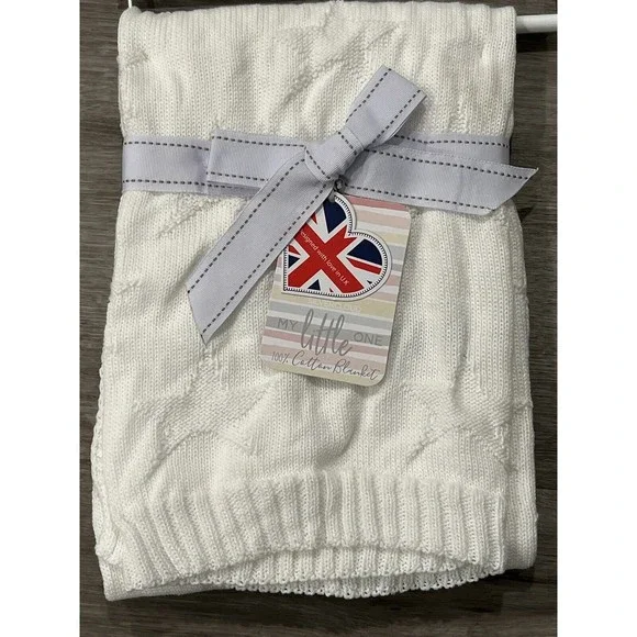 Silver Cloud Other Silver Cloud Cotton Knit Baby Blanket White